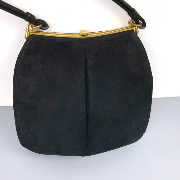 Vintage Coblentz Original Black Perma Suede Evening Bag Purse - Picture 2 of 16